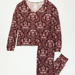 Lucky Brand V-Neck Printed Pullover Sleep Set/NWT/M